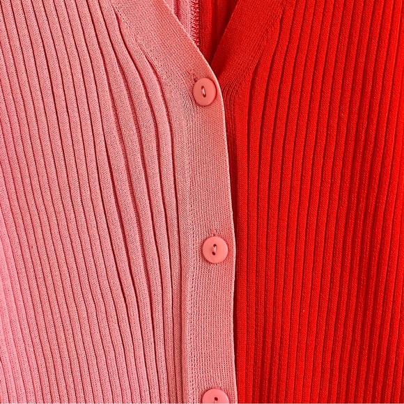 Lulu’s Colorblock Ribbed Top with Buttons - Picture 3 of 9